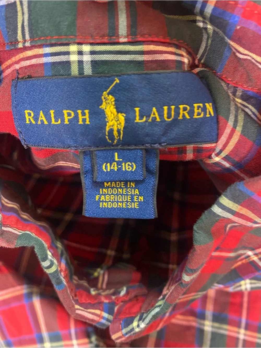 Ralph Lauren Red Plaid Button-Down Shirt